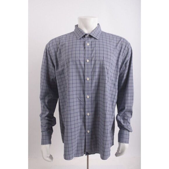 Untuckit Mens Striped Button Down Shirt Oxford 3XL XXX-Large Purple - Picture 1 of 6